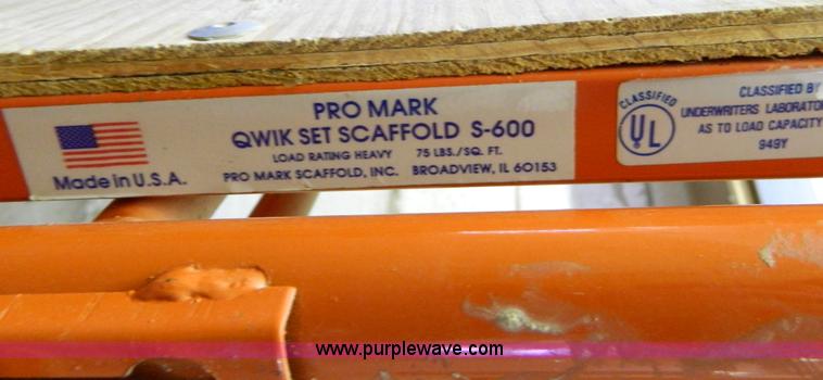 image for item T9859 (2) Pro Mark Quick Set S-600 scaffolds