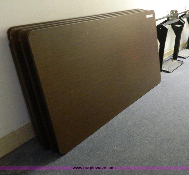 image for item T9865 (6) 6'L x 36"W folding tables