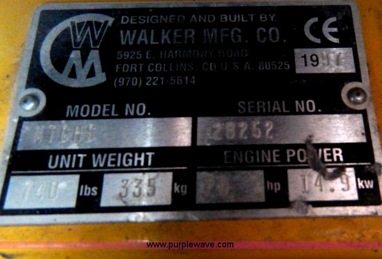 image for item T9896 1997 Walker W7GHS mower