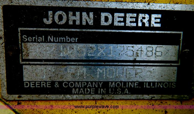 image for item T9897 John Deere F911 mower