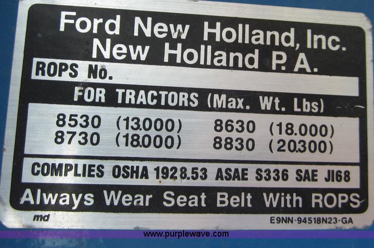 image for item A3880 1992 Ford 8730 MFWD tractor