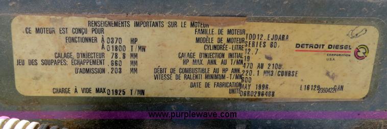 image for item B2356 1997 Freightliner FLD manure spreader semi truck