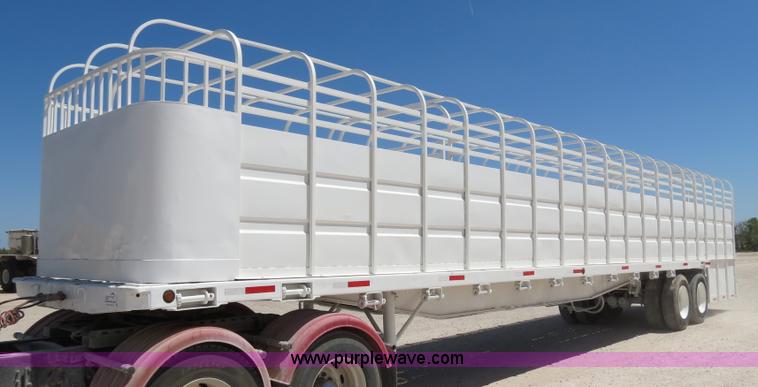 image for item B2357 1979 Shop built 50' ground load livestock trailer