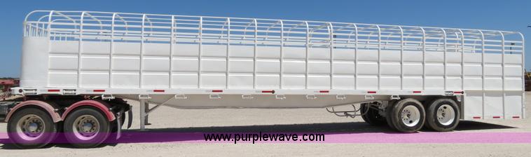 image for item B2357 1979 Shop built 50' ground load livestock trailer