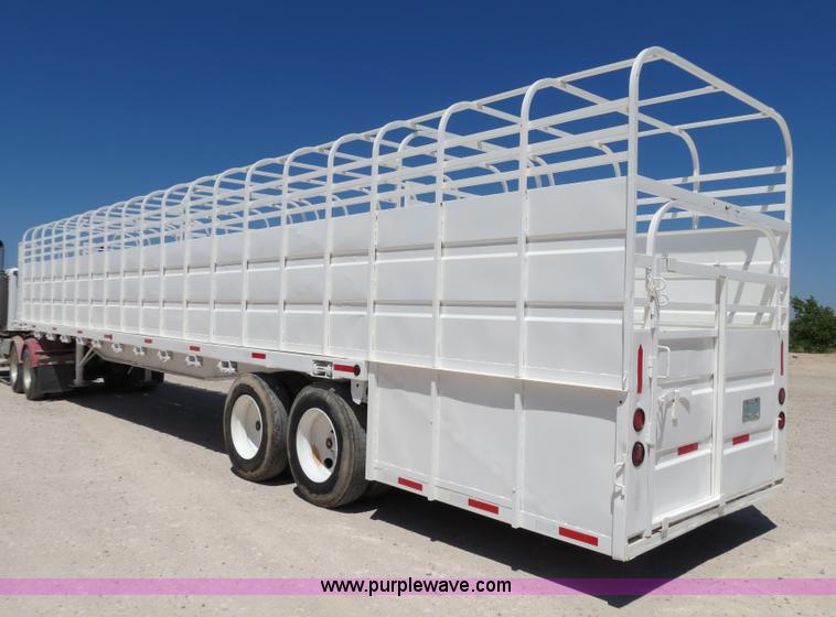image for item B2357 1979 Shop built 50' ground load livestock trailer