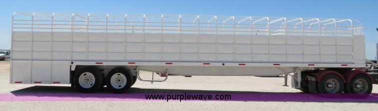 image for item B2357 1979 Shop built 50' ground load livestock trailer