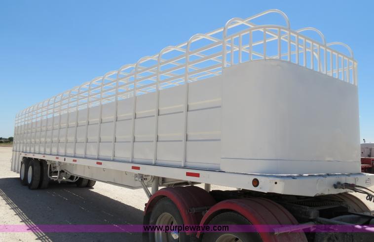 image for item B2357 1979 Shop built 50' ground load livestock trailer