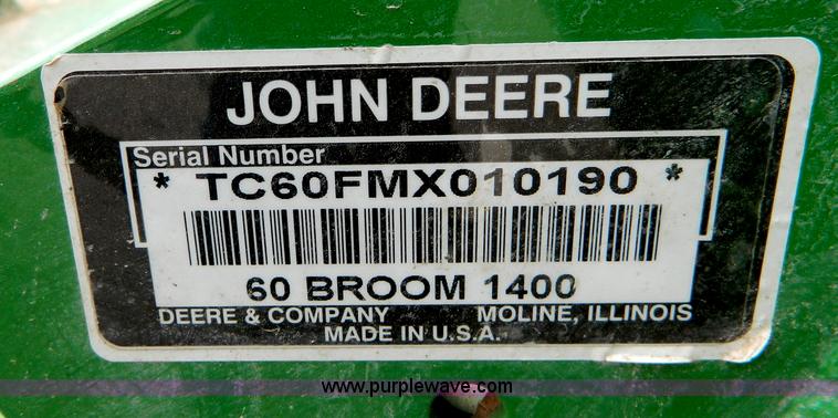 image for item T9850 John Deere 60" heavy broom