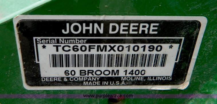 image for item T9850 John Deere 60" heavy broom