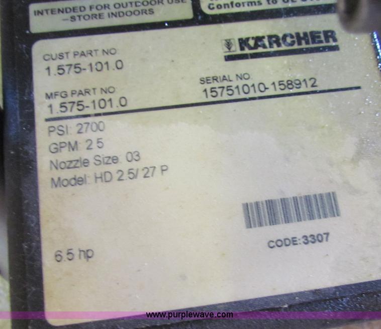 image for item B1311 Korcher pressure washer