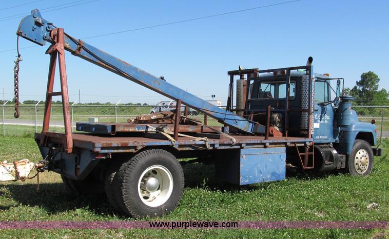 image for item C2151 1979 Mack flatbed boom truck