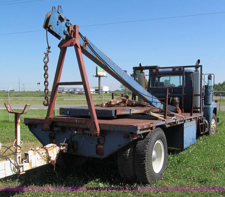 image for item C2151 1979 Mack flatbed boom truck