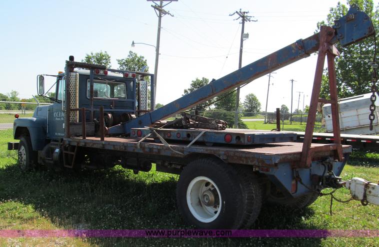 image for item C2151 1979 Mack flatbed boom truck