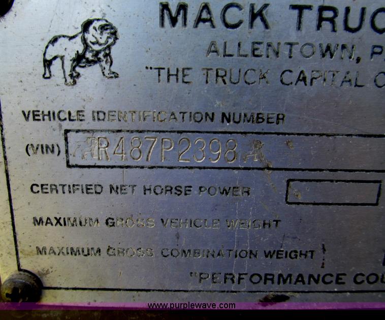 image for item C2151 1979 Mack flatbed boom truck