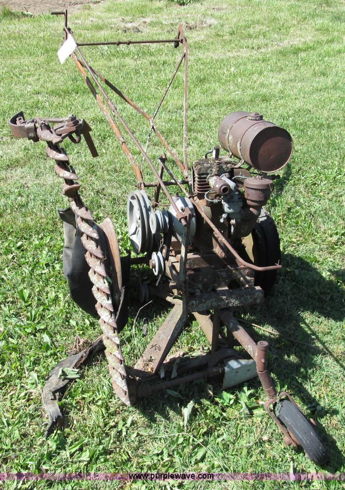image for item C2175 Antique walk behind gas powered sickle mower