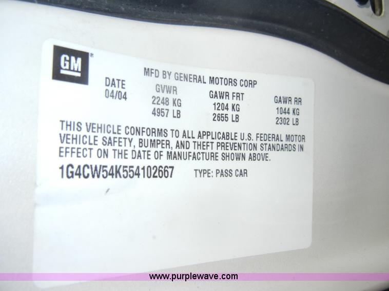 image for item D4112 2005 Buick Park Avenue