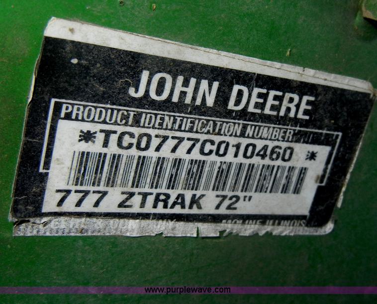 image for item M9537 John Deere 777 Z-TRAK mower