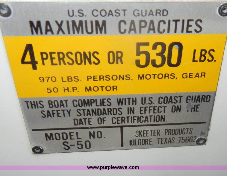 image for item N9755 1990 Skeeter S-50 boat