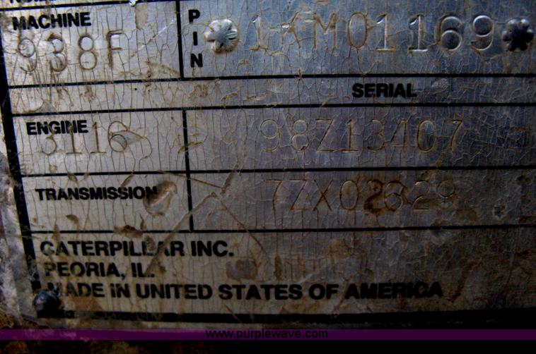 image for item A6395 1995 Caterpillar 938F wheel loader