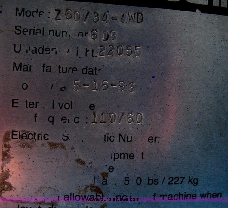 image for item A6402 1996 Genie Z-60/34 articulating boom lift