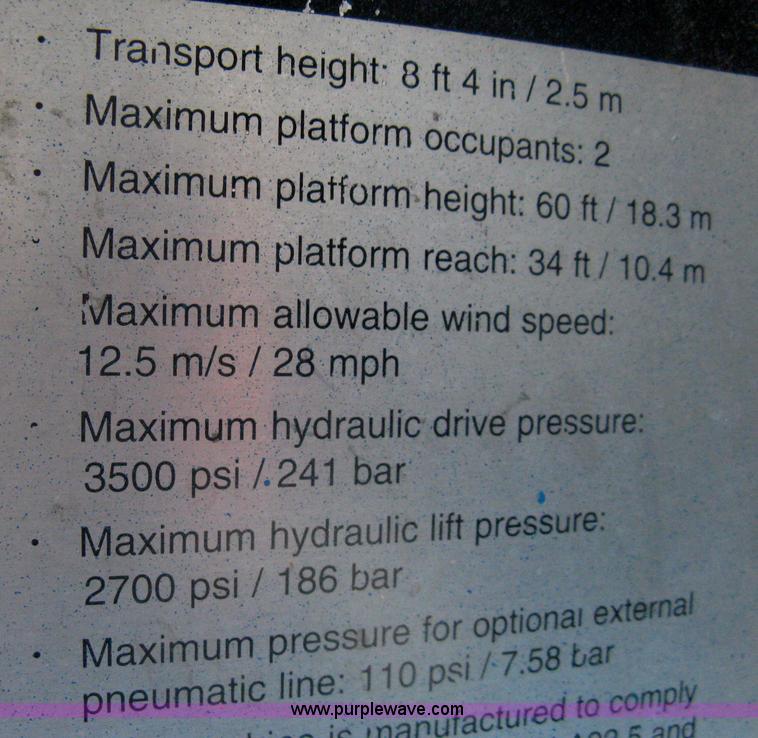 image for item A6402 1996 Genie Z-60/34 articulating boom lift