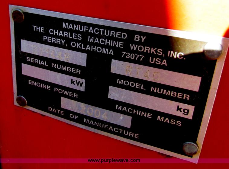 image for item B1304 2005 Ditch Witch RT40 trencher