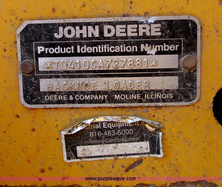 image for item D3279 1986 John Deere 410C backhoe