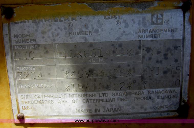 image for item D5541 1989 Caterpillar D3C dozer