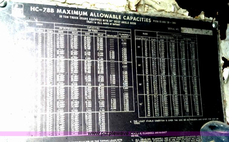 image for item D7934 1970 Link-Belt  HC-78B crane