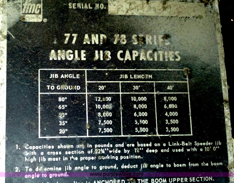 image for item D7934 1970 Link-Belt  HC-78B crane