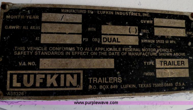 image for item B2374 1994 Lufkin 38' end dump trailer