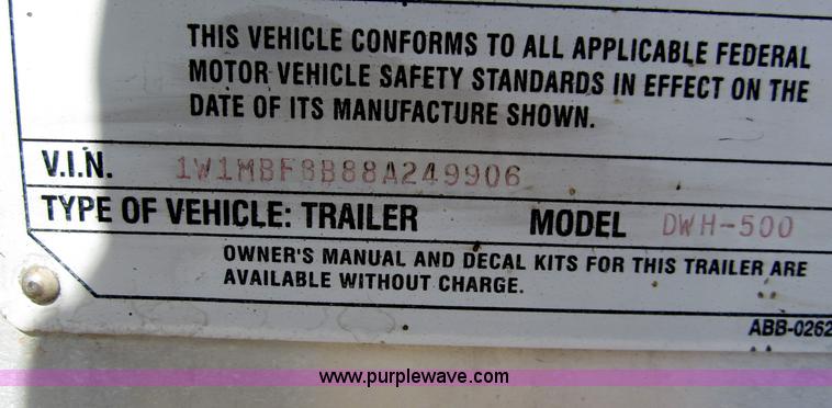 image for item C2533 2008 Wilson DWH500 PaceSetter 50' grain trailer