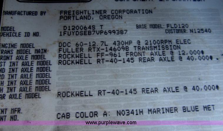 image for item C2535 1997 Freightliner FLD120 semi truck