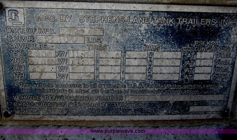 image for item C2536 1996 Stephens 42' pneumatic dry bulk trailer