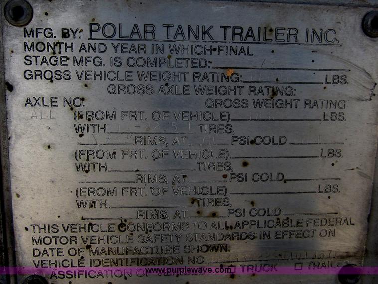 image for item C2538 1994 Polar tanker trailer