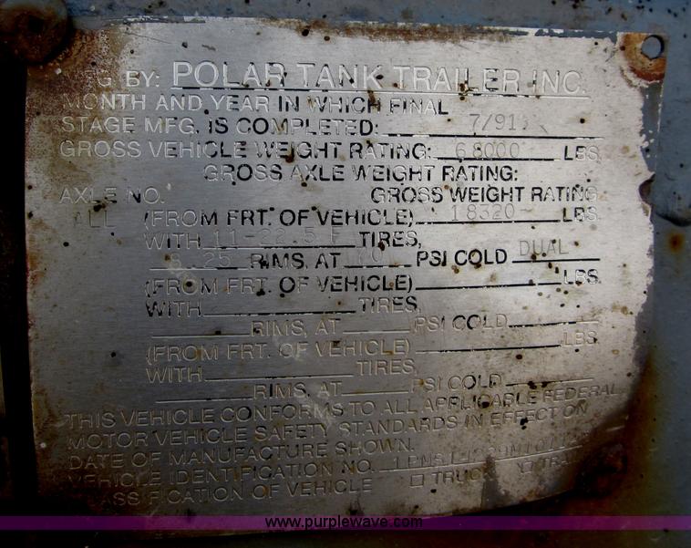 image for item C2539 1991 Polar tanker trailer