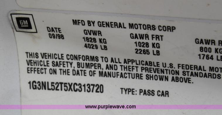 image for item D7918 1999 Oldsmobile Alero