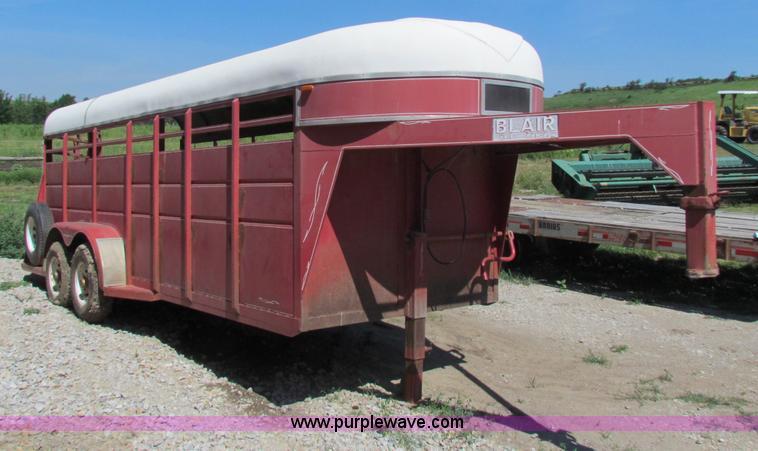 image for item B7291 1984 Blair livestock trailer