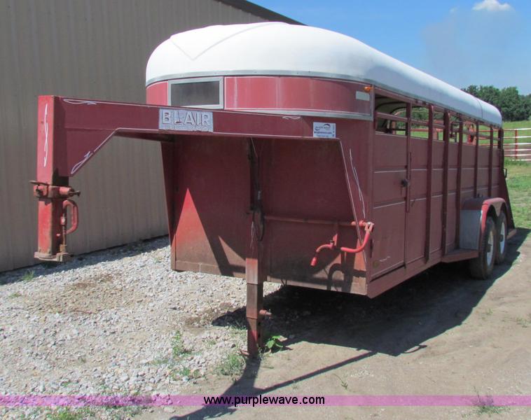 image for item B7291 1984 Blair livestock trailer