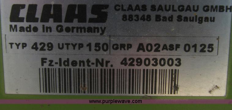 image for item C3521 2008 Claas PU 380 HD pickup header