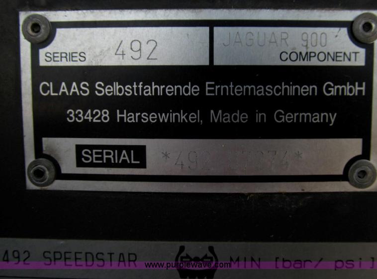 image for item C3522 2008 Claas 900 Jaguar Green Eye forage harvester