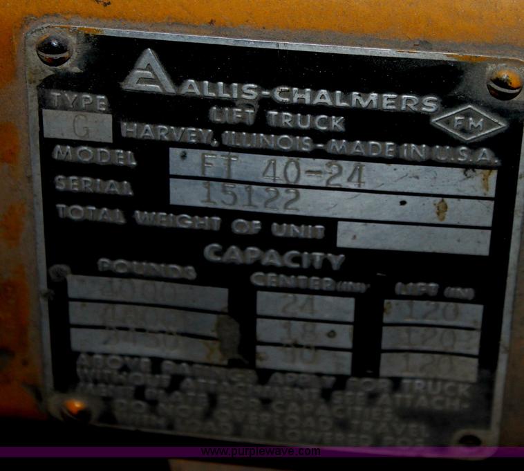 image for item D5088 Allis-Chalmers FT40-24 forklift