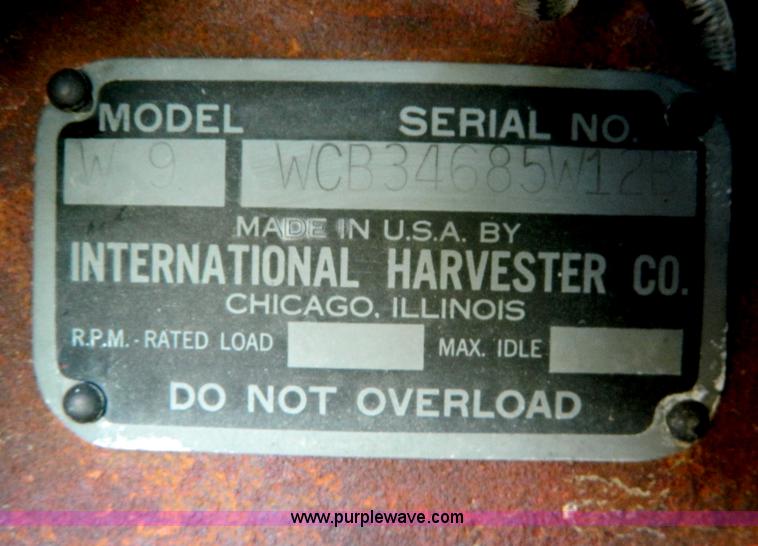 image for item T9838 McCormick-Deering W-9 tractor