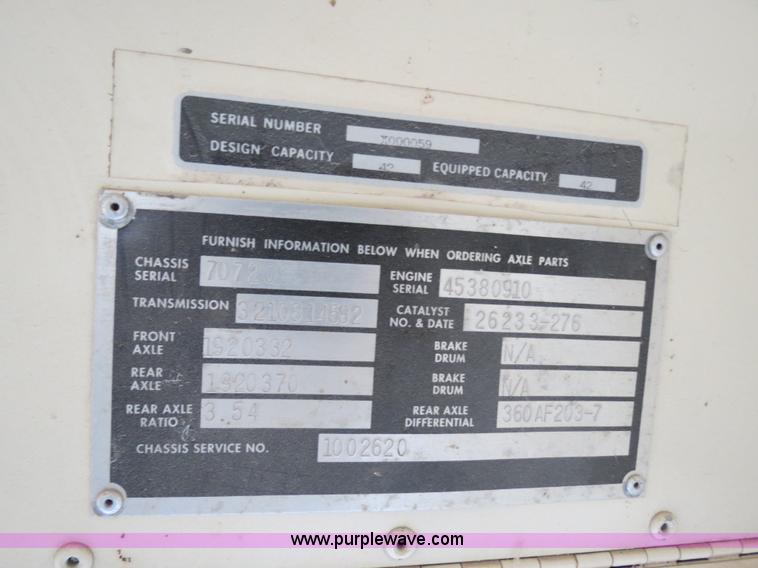 image for item A5342 1997 Blue Bird TC2000 school bus