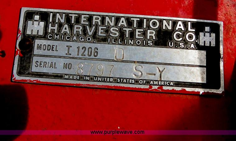 image for item B2406 1967 International 1206 Wheatland tractor