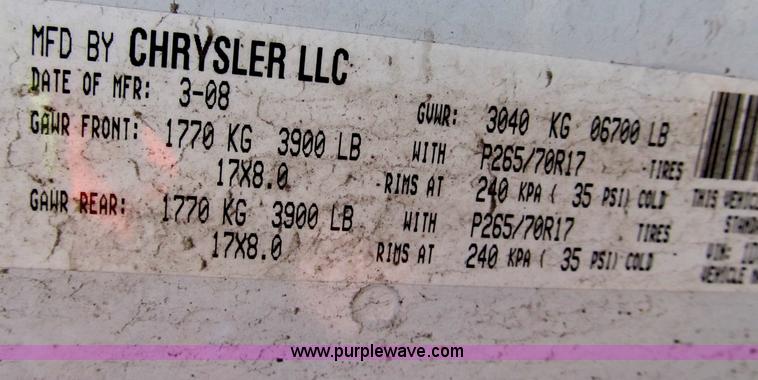 image for item B2725 2008 Dodge Ram 1500 extended cab pickup truck