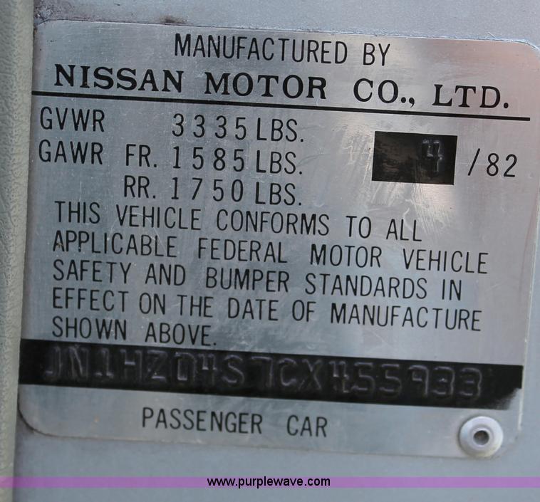 image for item C2558 1982 Nissan Datsun 280ZX