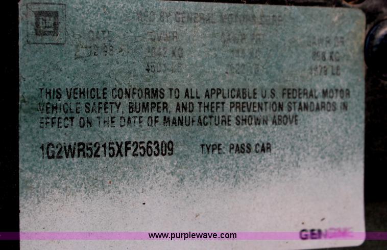 image for item C2564 1999 Pontiac Grand Prix GTP