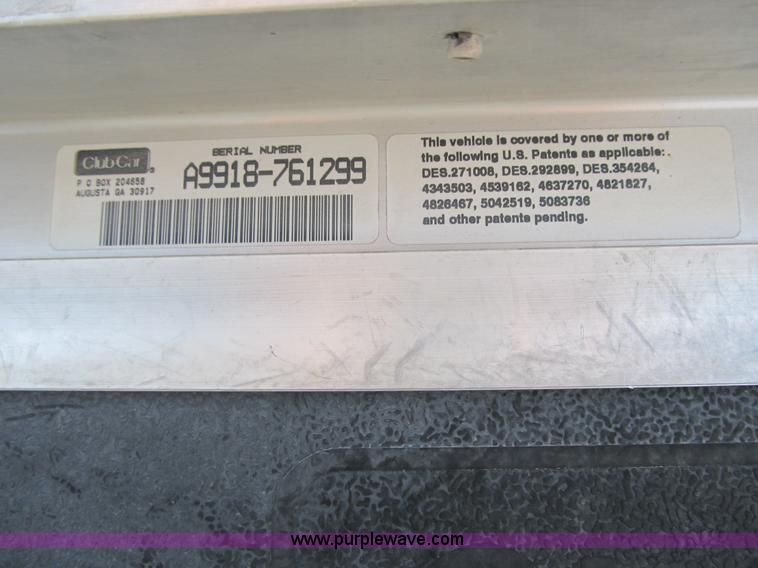 image for item D6573 1999 Ingersoll Rand Club Car golf cart