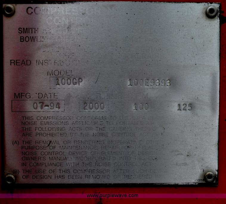 image for item A5919 Smith 100 air compressor